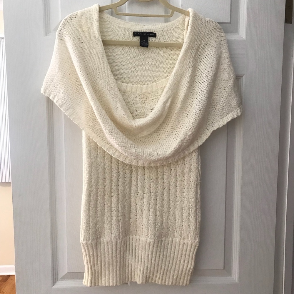 Beautiful women’s fashionable white sweater top